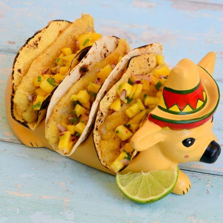 Grilled Crappie Tacos with Mango Salsa