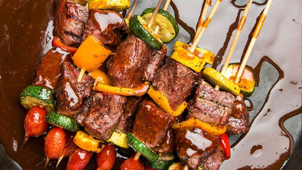 Grilled Elk Kabobs with Vegetables
