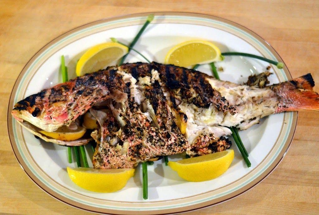 Grilled Fish with Garlic and Herb Marinade