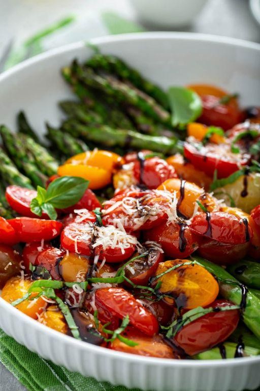 Grilled Green Cherry Tomatoes with Balsamic Glaze