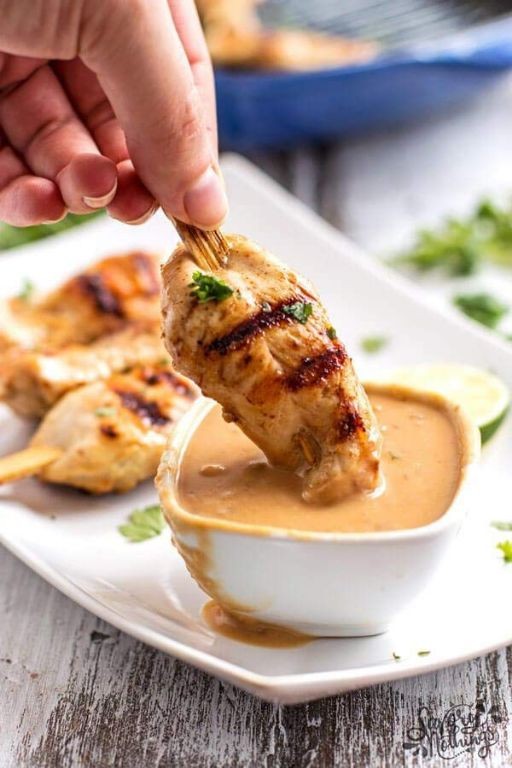 Grilled Kebabs with Groundnut Sauce