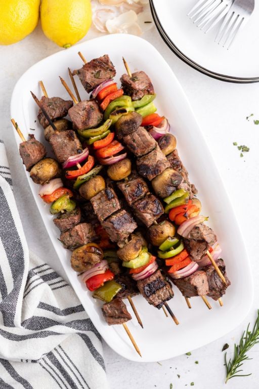 Grilled Lemon Herb Beef Skewers