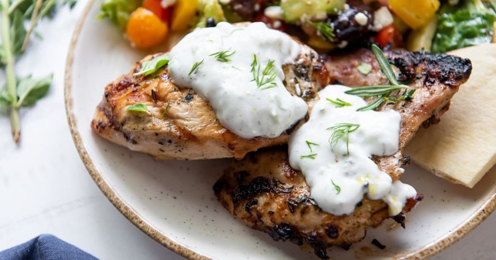 Grilled Mediterranean Chicken with Tzatziki Sauce