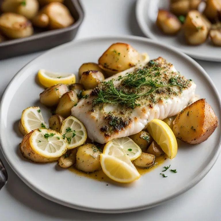 Grilled Mediterranean Cod with Lemon and Oregano