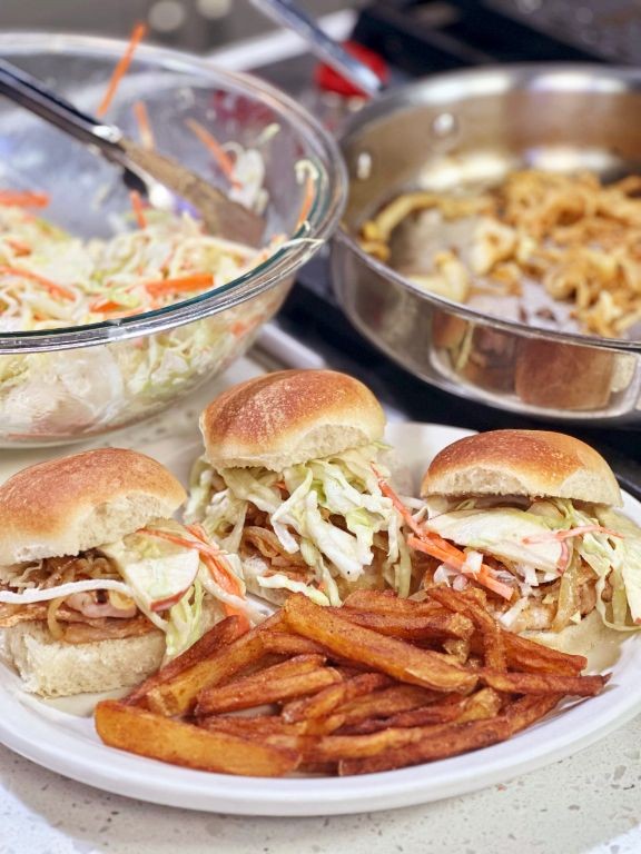 Grilled Pork Tenderloin Sandwich with Caramelized Onions