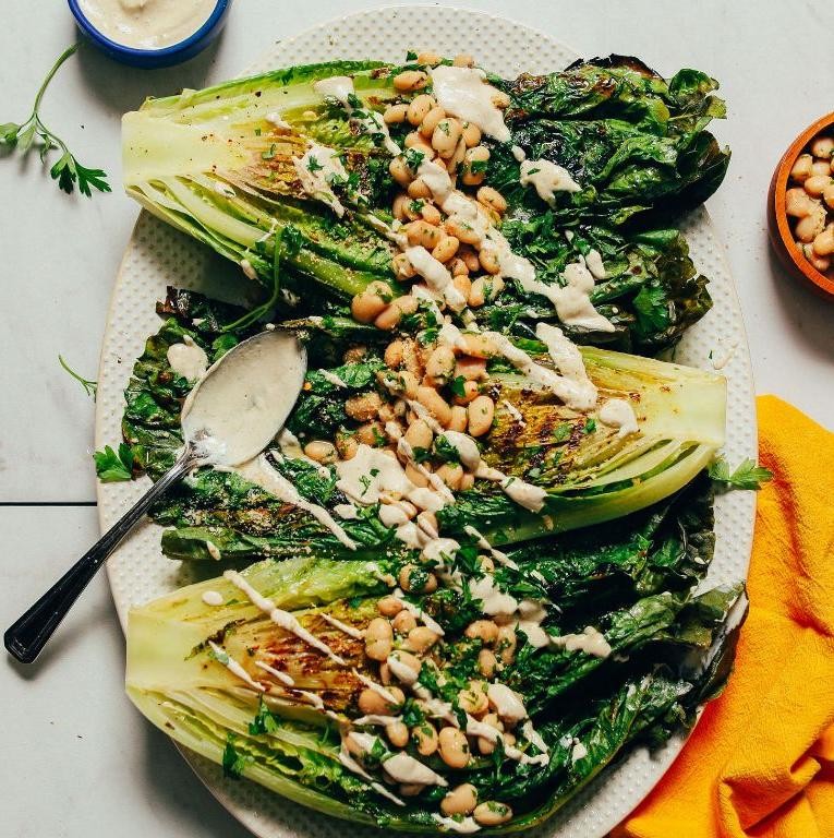 Grilled Romaine with Caesar Dressing