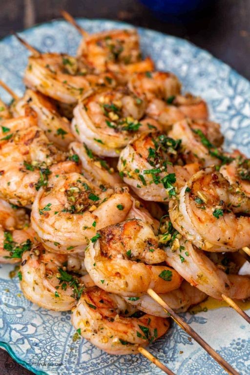 Grilled Shrimp Skewers with Garlic and Oregano