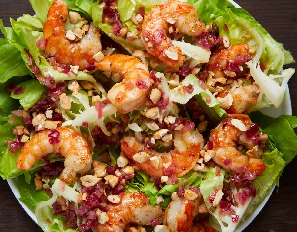 Grilled Shrimp and Butter Lettuce Salad