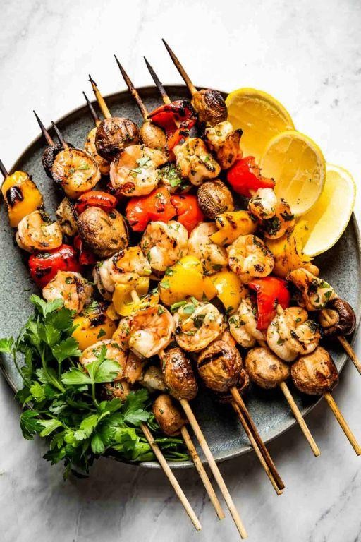 Grilled Shrimp and Veggie Skewers