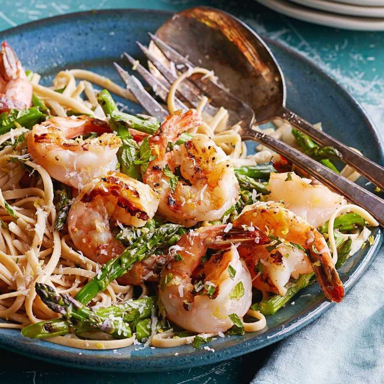 Grilled Shrimp with Asparagus