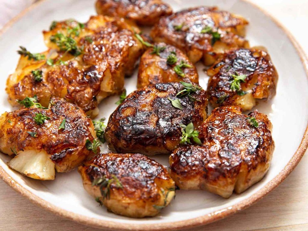 Grilled Sunchokes with Herb Butter