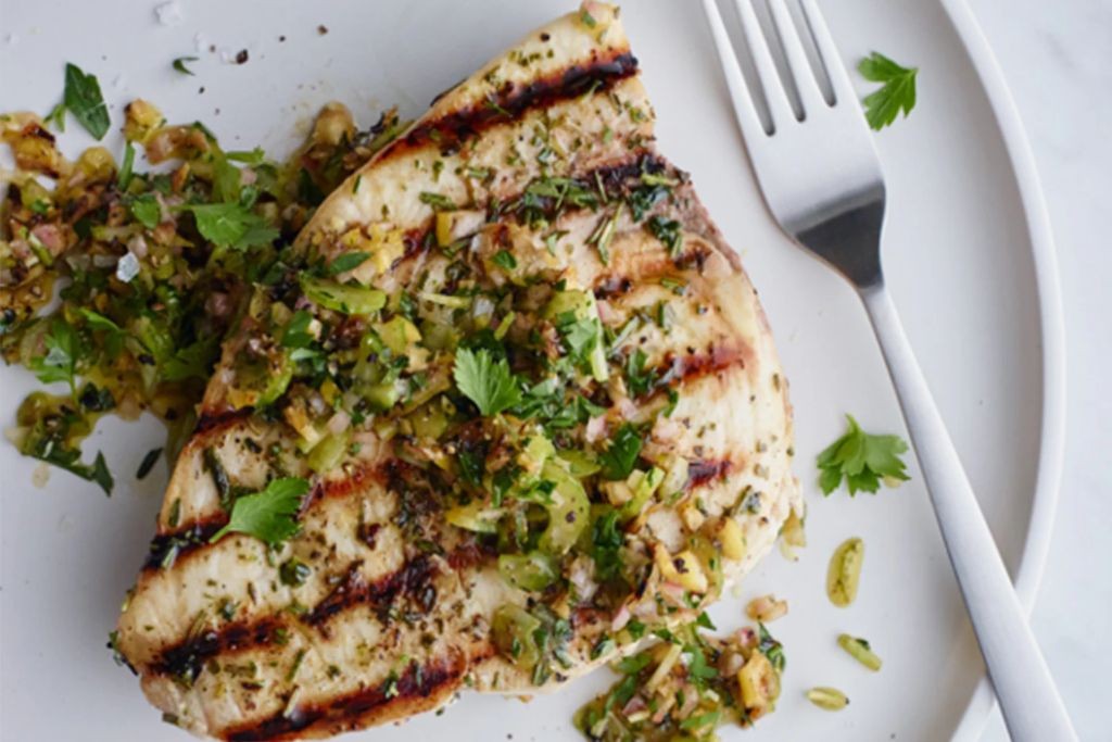 Grilled Swordfish with Honey Soy Glaze