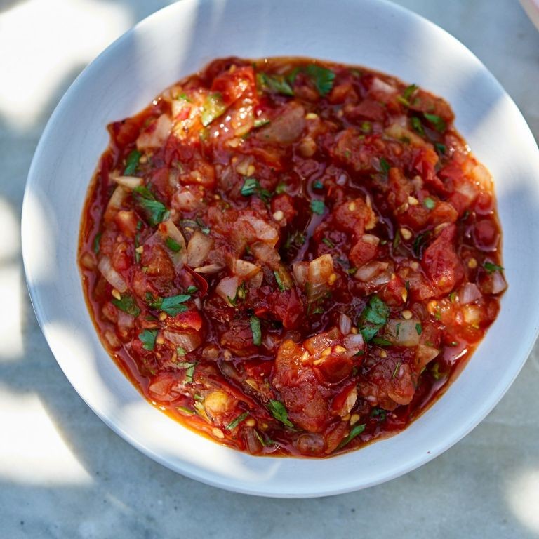 Grilled Tomato and Onion Salsa