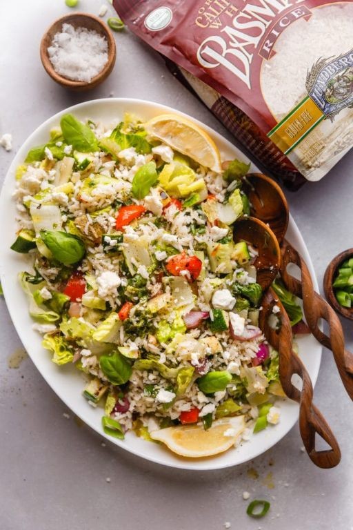 Grilled Vegetable and Basil Rice Bowl