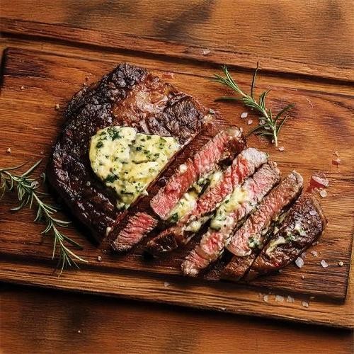 Grilled Wagyu Ribeye with Garlic Butter