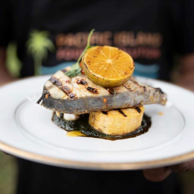 Grilled Wahoo with Lemon Garlic Butter