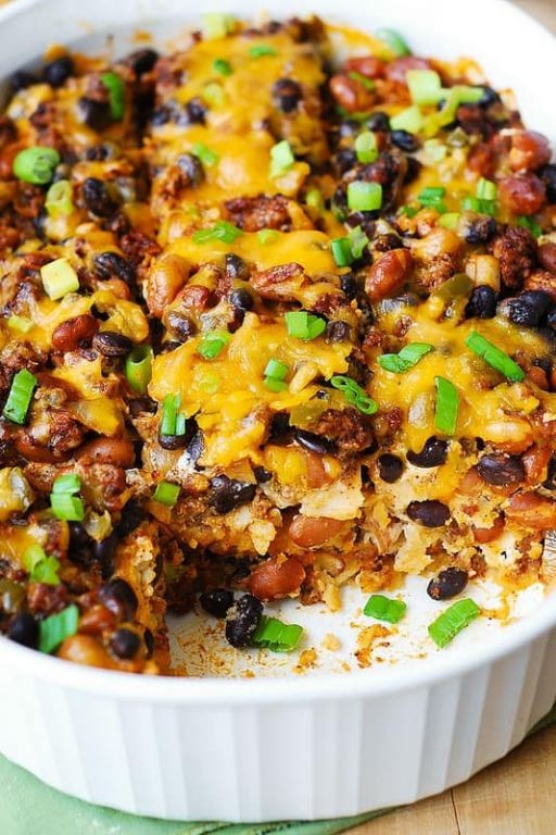 Ground Beef and Black Bean Casserole