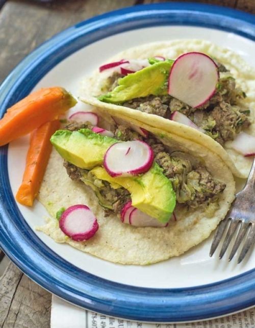 Ground Beef and Zucchini Tacos