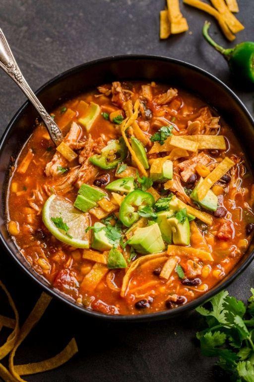 Ground Chicken Tortilla Soup