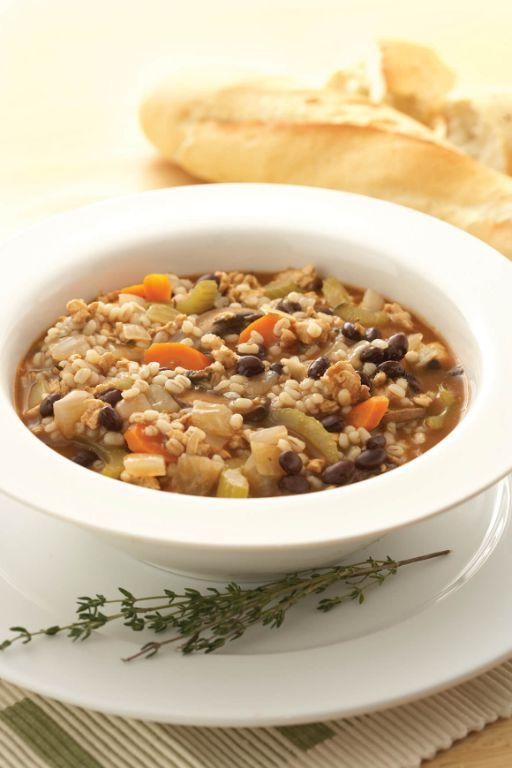 Ground Chicken and Barley Soup