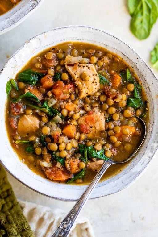 Ground Chicken and Lentil Soup