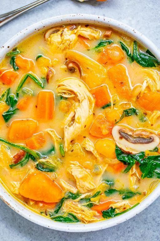 Ground Chicken and Sweet Potato Soup