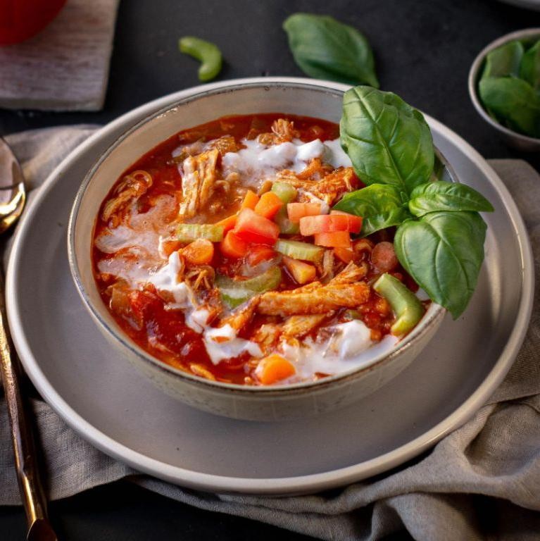 Ground Chicken and Tomato Basil Soup