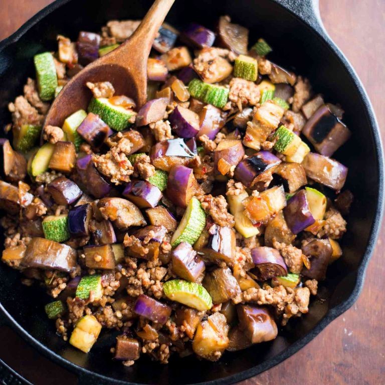 Ground Pork and Eggplant Stir-Fry