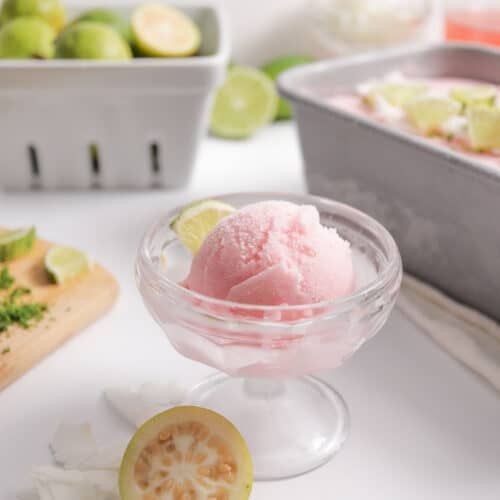 Guava and Lime Sorbet