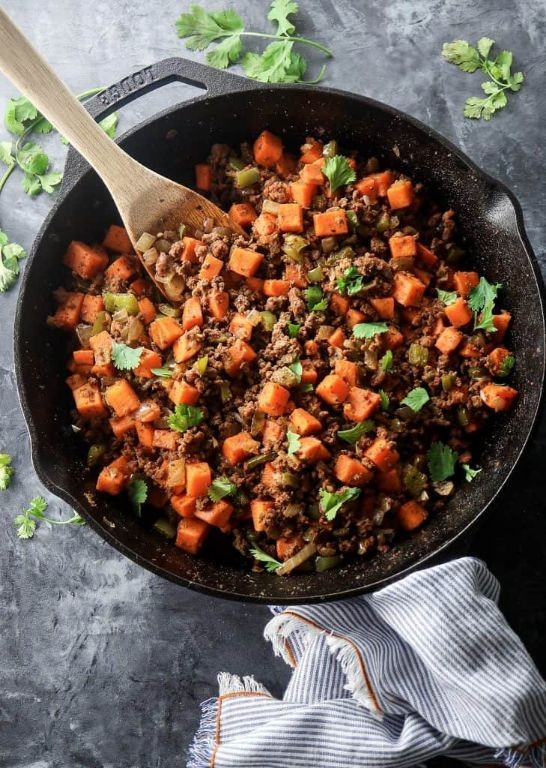 Guilt-Free Beef and Sweet Potato Hash