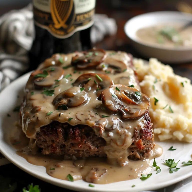 Guinness-Braised Smoked Meatloaf