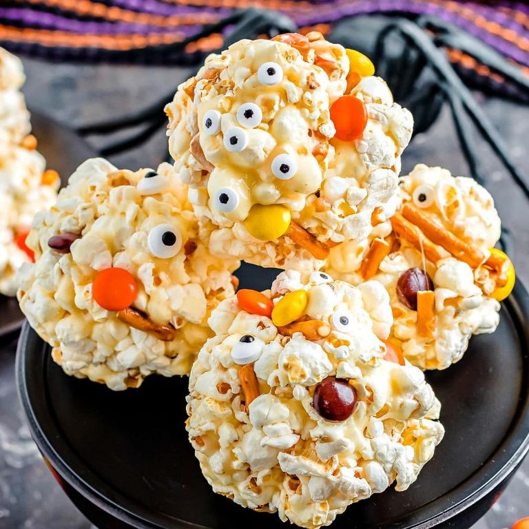 Halloween Candy Popcorn Balls