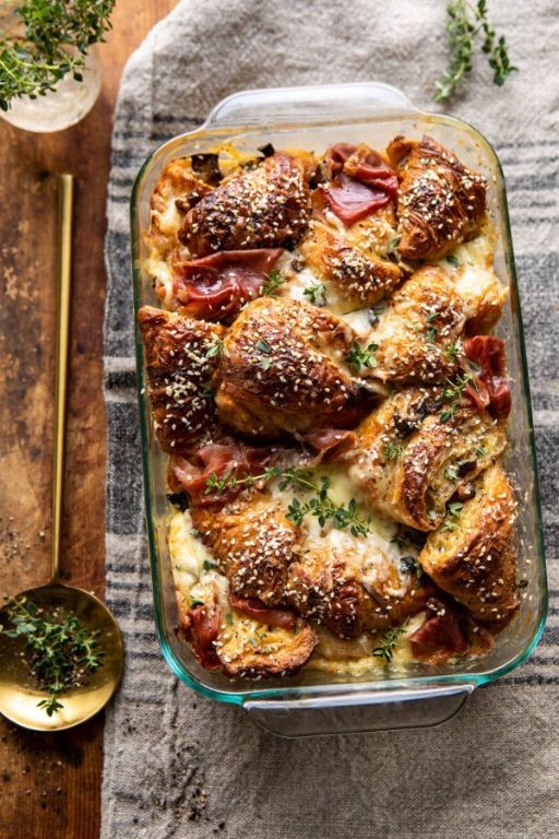 Ham and Brie Croissant Bake