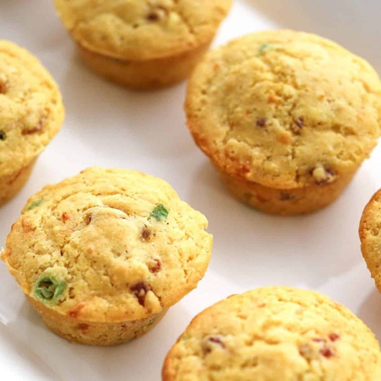 Ham and Cheddar Cornbread Muffins