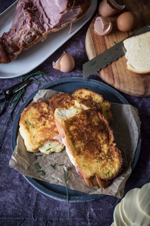 Ham and Cheese Stuffed French Toast