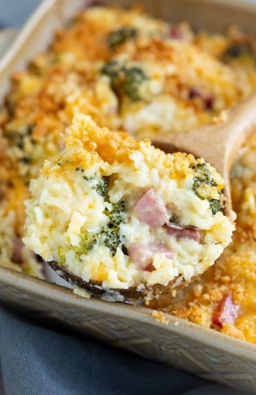 Ham and Rice Casserole with Vegetables