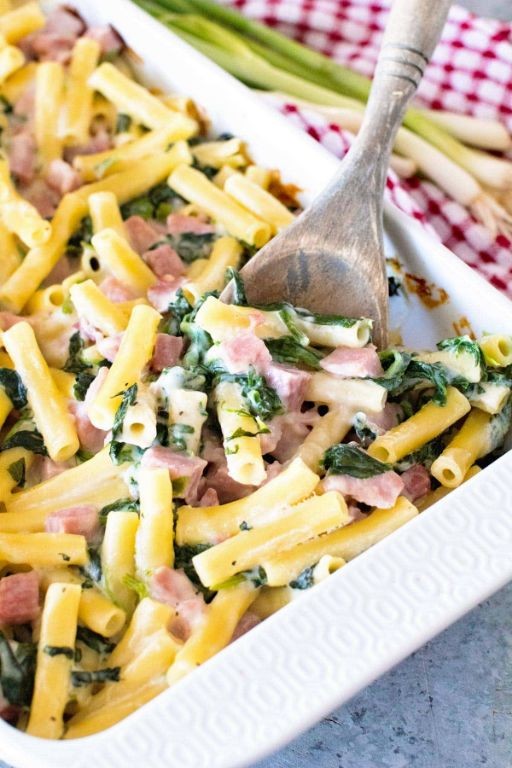 Ham and Spinach Casserole with Parmesan
