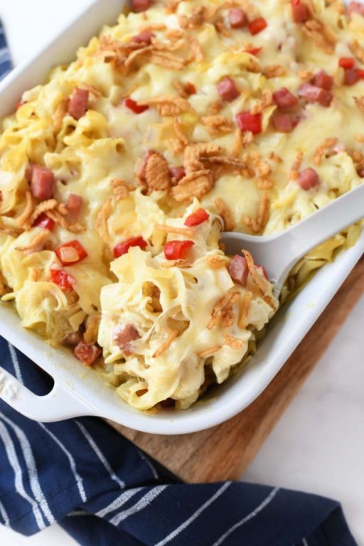 Ham and Swiss Cheese Casserole
