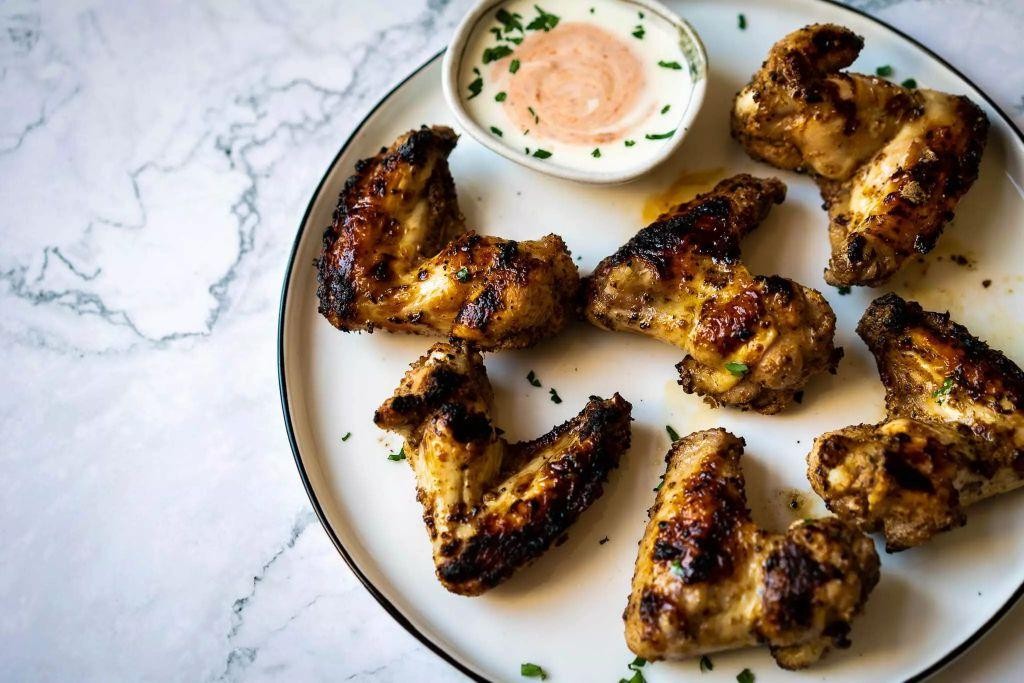 Harissa Yogurt Marinated Chicken Wings