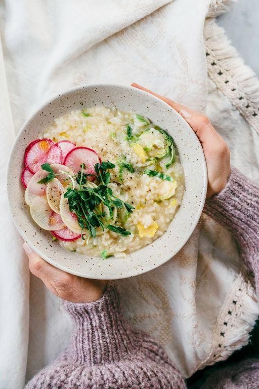 Havarti Cheese and Mushroom Risotto