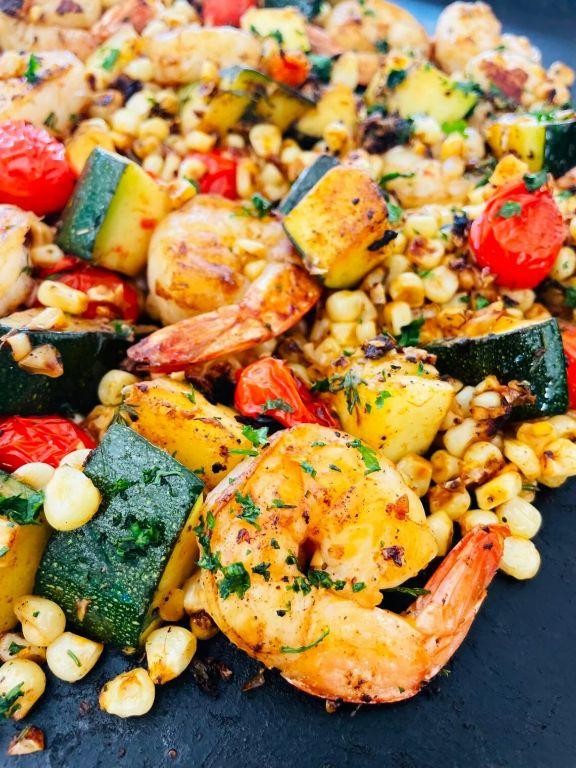 Healthy Blackstone Shrimp Stir-Fry