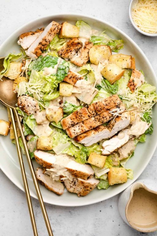 Healthy Canned Chicken Caesar Salad