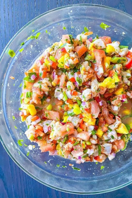 Healthy Lobster Ceviche with Mango and Cilantro