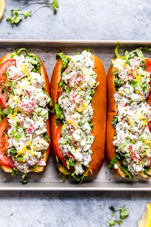 Healthy Lobster Roll with Greek Yogurt Dressing