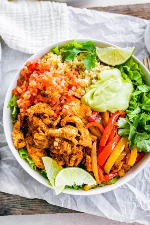 Healthy Quinoa Chicken Fajitas