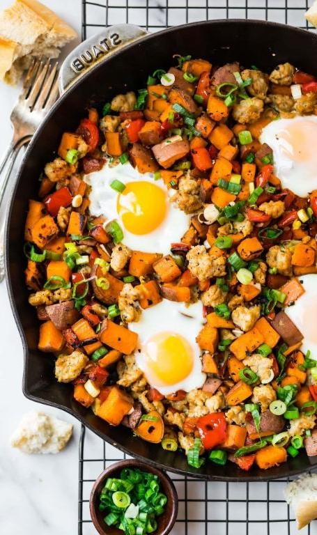 Healthy Sausage and Sweet Potato Hash