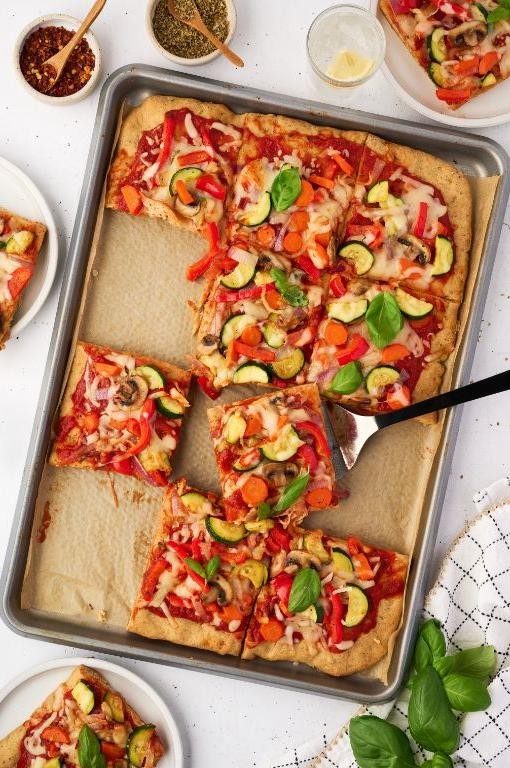 Healthy Sheet Pan Veggie Pizza
