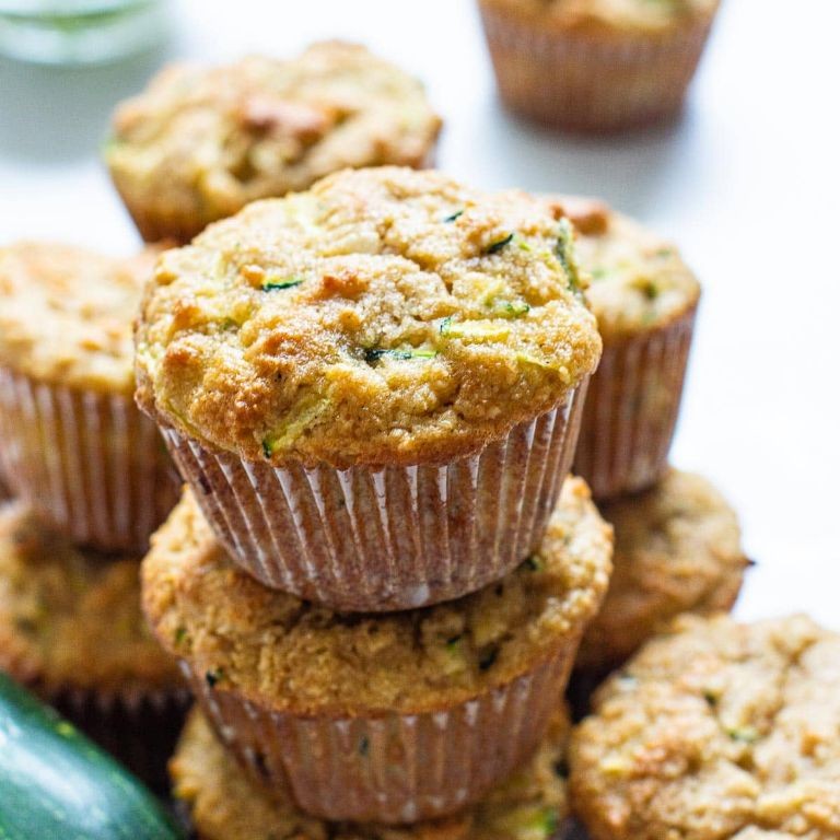 Healthy Zucchini Muffins with Almond Flour