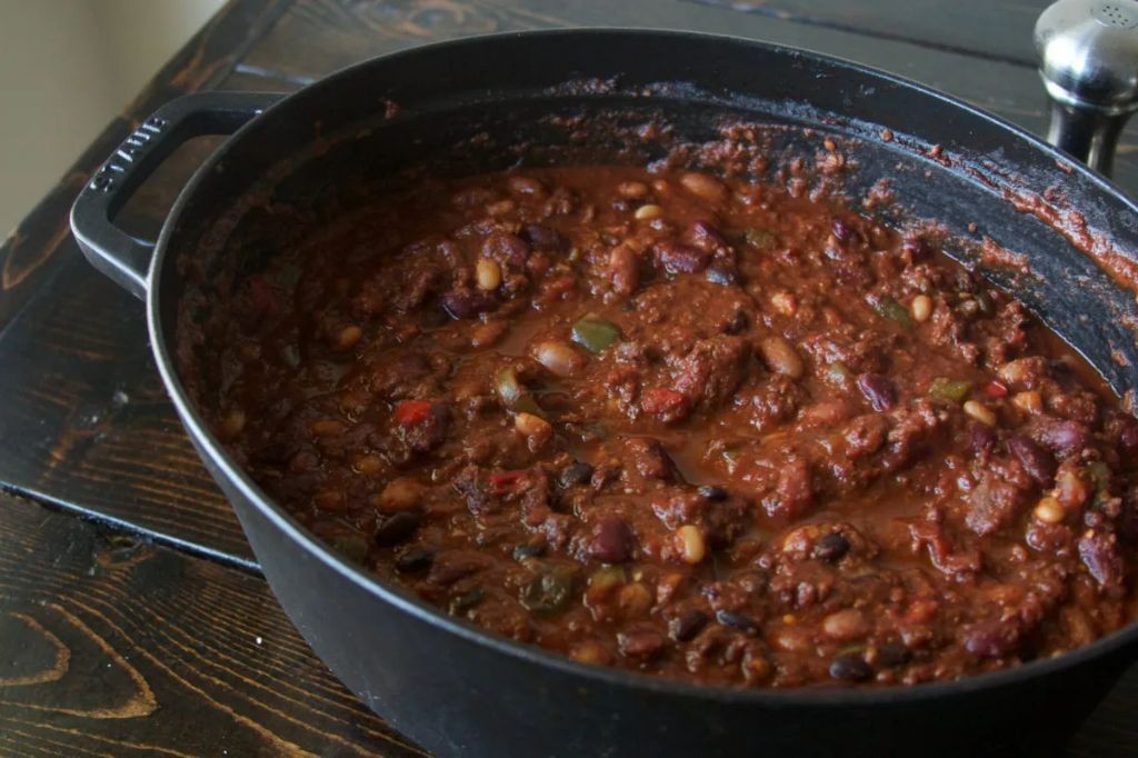 Hearty Bean and Stew Meat Chili