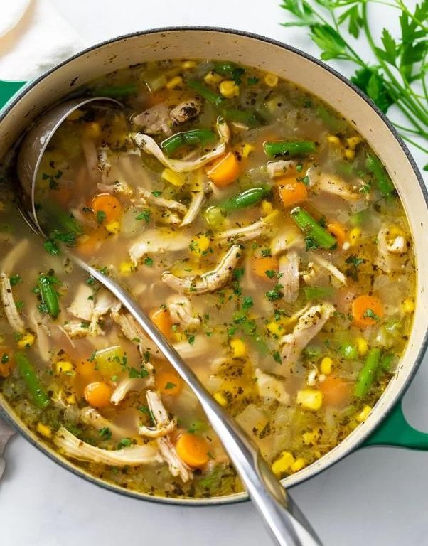 Hearty Ground Chicken and Vegetable Soup